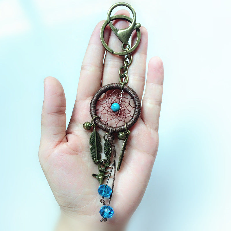 Wholesale Dreamcatcher Feather and Other Mixed Materials Keychains